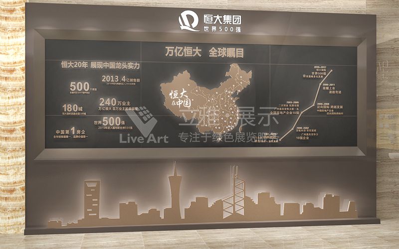 恒大集團悅府地產(chǎn)展廳設(shè)計裝修案例